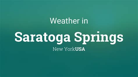 current weather saratoga springs ny.